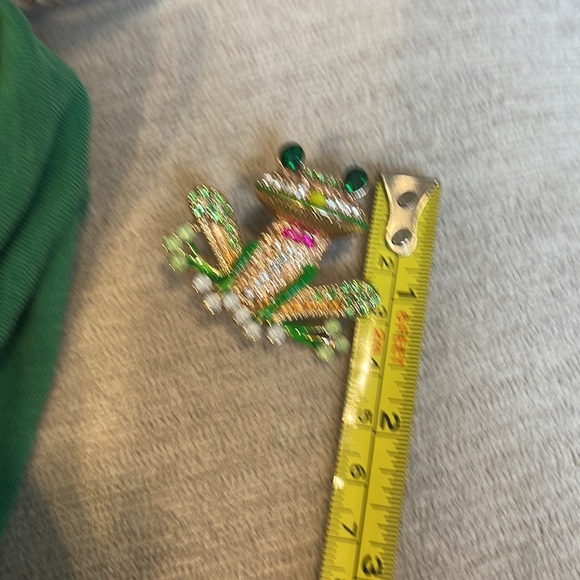 Frog Brooch Pins for Women Men, Enamel Rhinestone Colorful - Picture 7 of 8